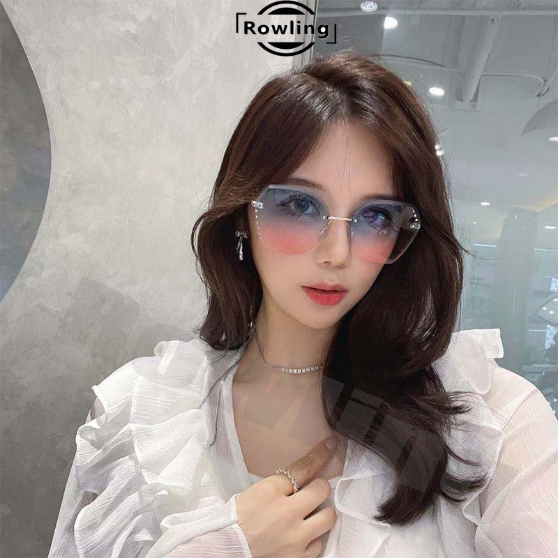 rowling(ka-68) Sunglasses Wanita  Kacamata Hitam Metal No frame Women Sunglasses New Arrival Import Kacamata Fashion