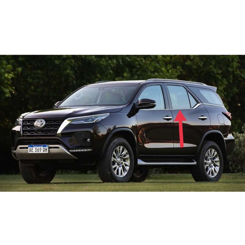 Pelipit Kaca Fortuner VRZ Chrome Bagian Luar Original