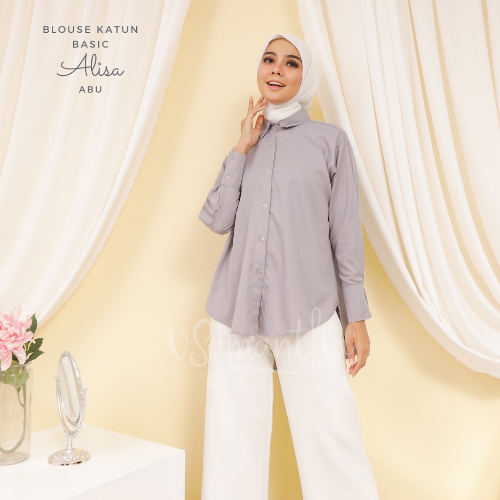 Kemeja Polos / Blouse Basic Alisa