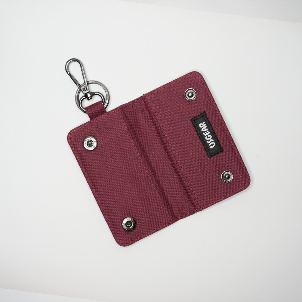 Dompet STNK E-TOLL SIM Mobil Motor / Gantungan Kunci STNK / Hitam Maroon - UGDK0007