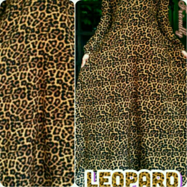 Gamis Leopard Macan Monalisa Motif HasunaShop
