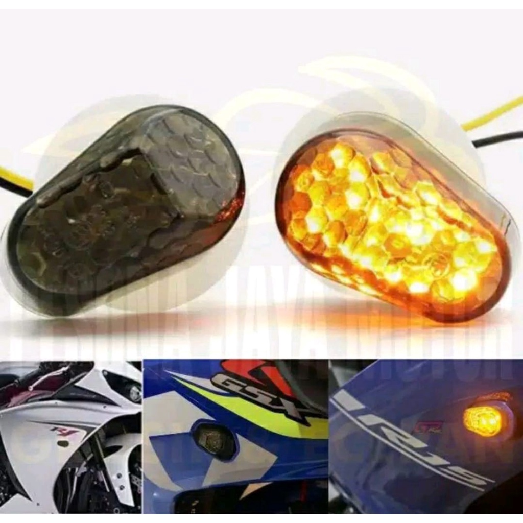 Sein Tempel Lampu Sen Tempel LED Buat R15 V3/Cbr150r/Gsx150/R25/R15 V2/Ninja250