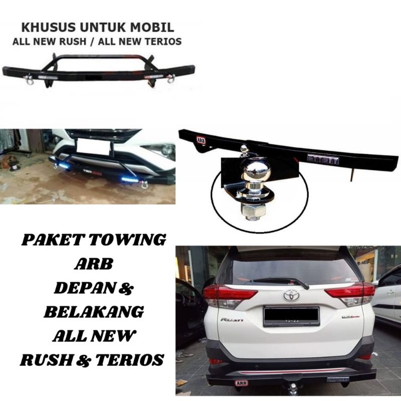 PAKET TOWING DEPAN BELAKANG ARB ALL NEW RUSH TERIOS TOWING RUSH TERIOS