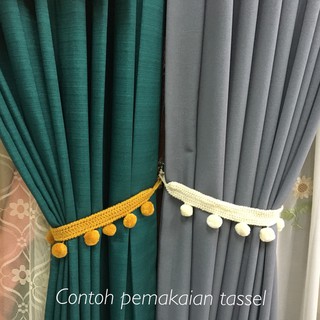  Tassel tali gorden pompom rajut  Shopee Indonesia