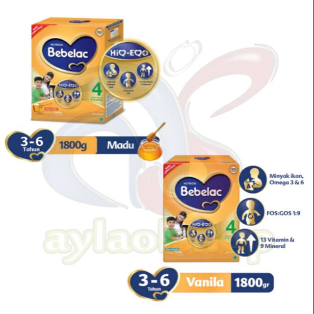 Bebelac 4 1800 Gram Nutricia All Varian Shopee Indonesia