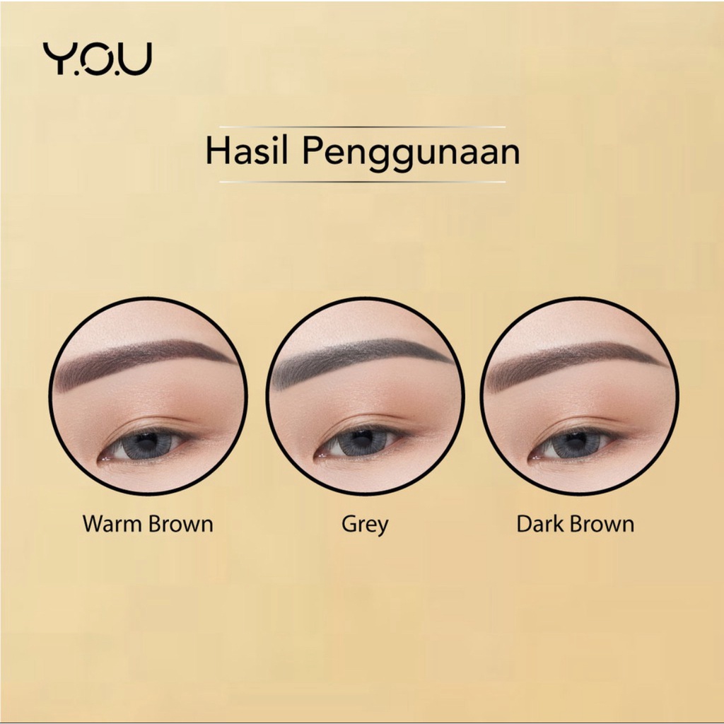 YOU The Gold One Dual Eyebrow Matic | Pensil Alis Makeup Waterproof