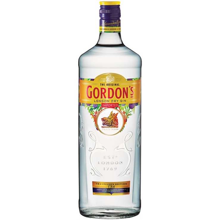 Botol Gordon's Gordons Kosong Beer Whisky Wine Vodka Koleksi Untuk Pajangan Alcohol Bottle Drink Emp