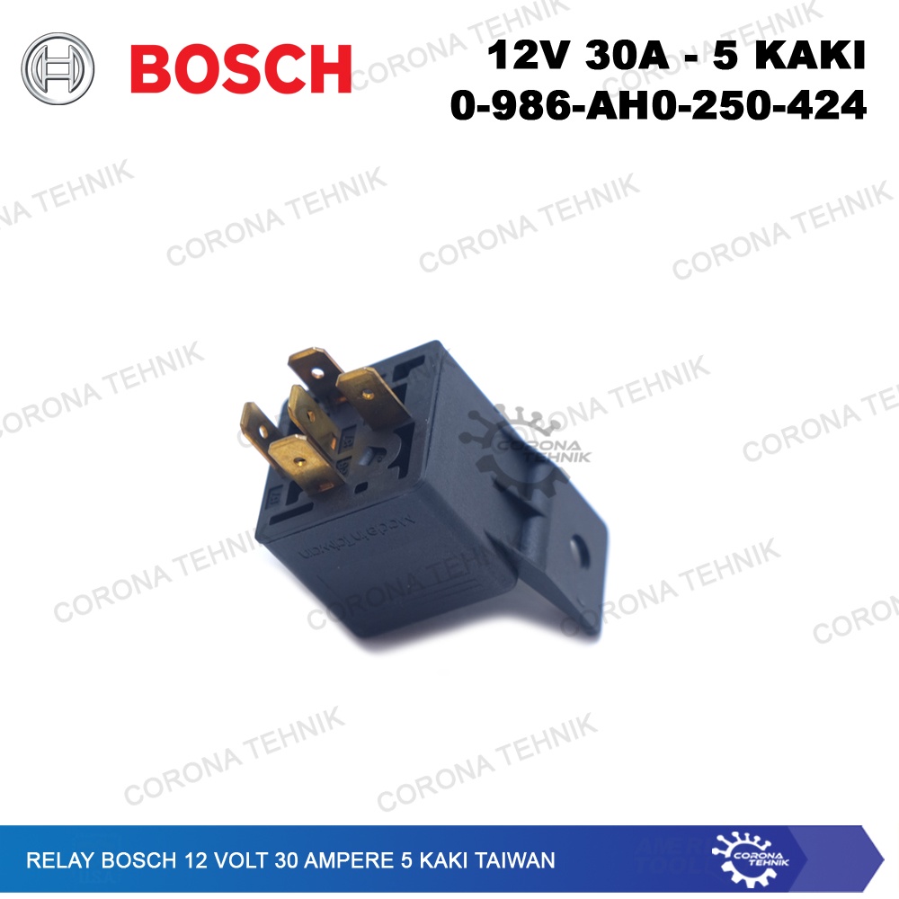 Taiwan - Relay Bosch 12 Volt 30 Ampere 5 Kaki - 0-986-AH0-250-424