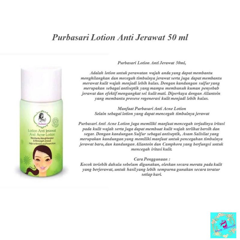 ♡Happyshoping88♡Purbasari Lotion Anti Jerawat - Obat Jerawat-2