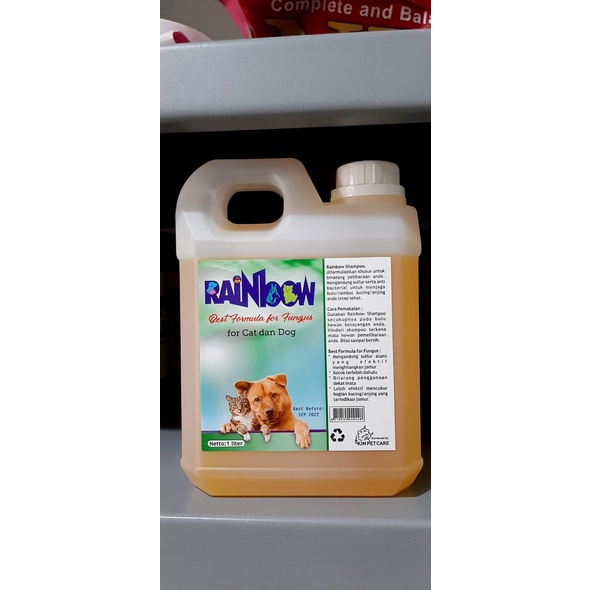 RAINBOW SHAMPO ANTI JAMUR murahh untuk anjing dan kucing ukuran 5 liter