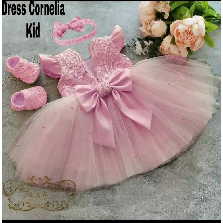 Dress Anak Perempuan / Dress Anak Free Bando( Tanpa Sepatu) / Dress Cornelia