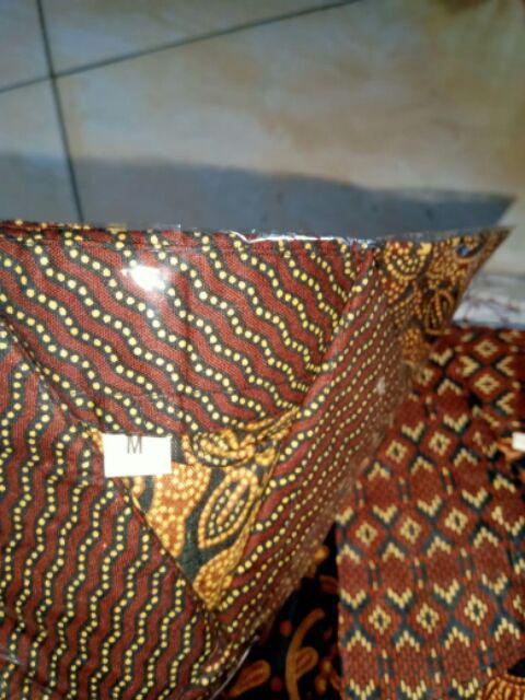 Kemeja Batik Pria Lengan Pendek Size M L Xl Xxl Bswart Batik Hrb026 Kenongo Hem Panjang Padi