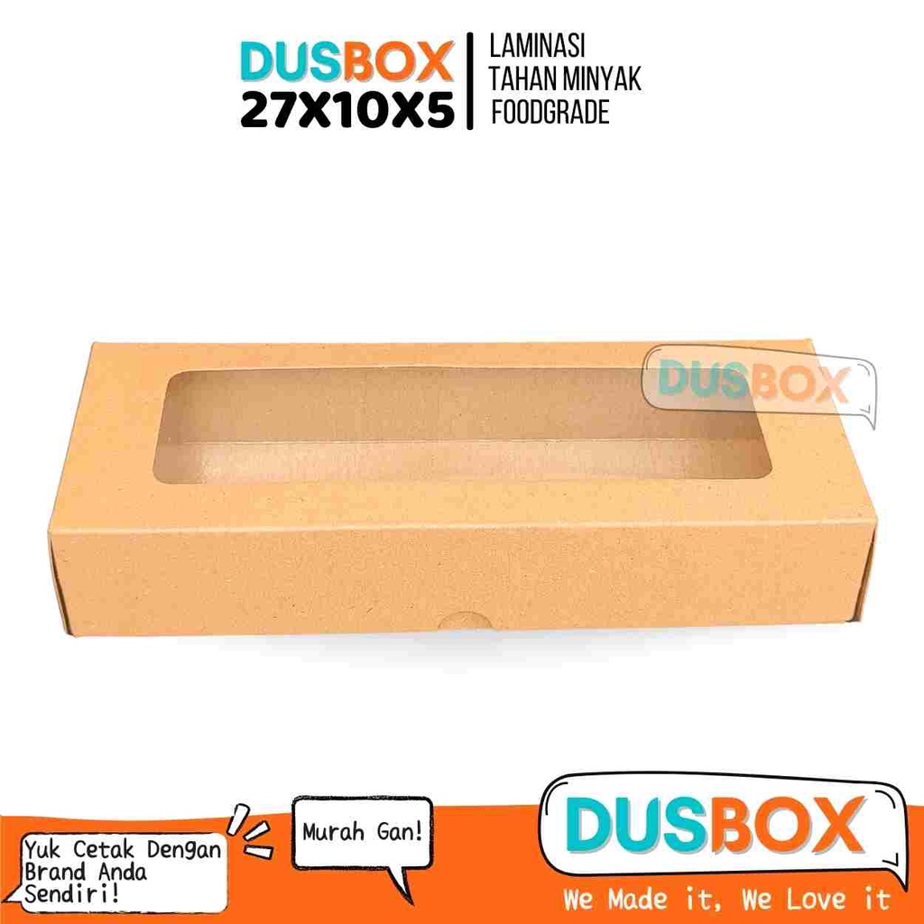 

Kemasan Box Brownies 27x10x5 / Dus Brownies / Box kue / Dus Brownis / Box Brownis Jendela Kotak / Dus Kue