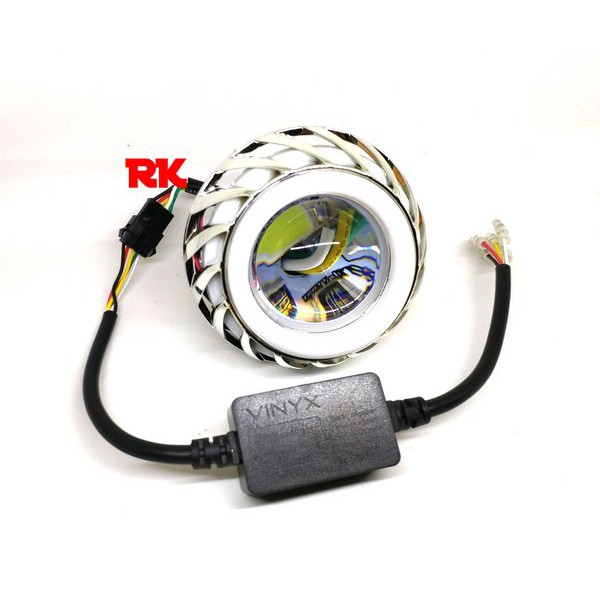 LAMPU UTAMA LED MOTOR ANGEL EYES LED PROJIE JAUH DEKAT - PROJECTOR LED MOTOR HI LOW Berkualitas