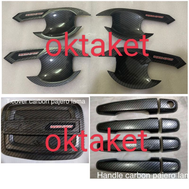 paket outer handle tank cover pajero lama / Old 2009 2010 2015 Full Carbon