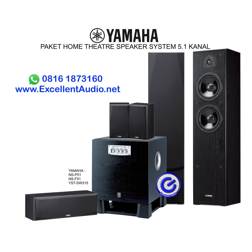 Paket Yamaha NSF51 NS f51 NSP51 NS P51 YST SW315 home theatre speaker 5.1 kanal