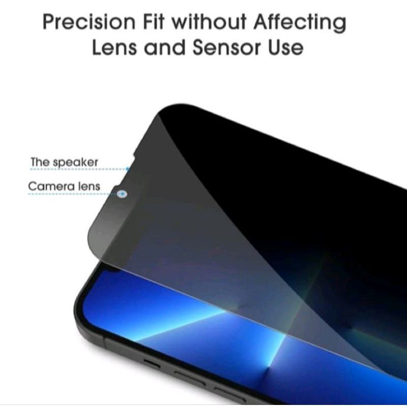 Tempered Glass Anti Spy iPhone 14 / iPhone 14 Max / iPhone 14 Pro / iPhone 14 Pro Max Anti Gores Anti Spy Privacy Full Layar