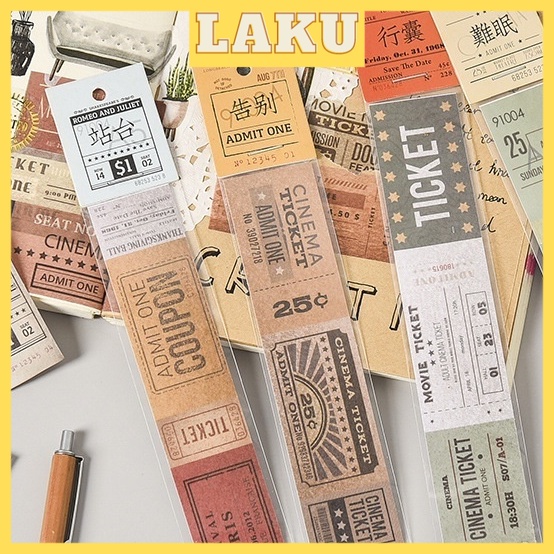 

LAKU Journaling Sticker Deco Vintage Aesthetic Stiker Label Jurnal