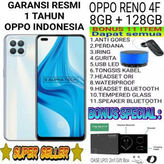 OPPO RENO 4F 4 F 8/128 GB RAM 8GB ROM 128GB GARANSI RESMI