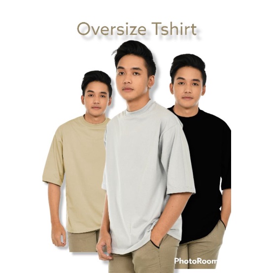 Kaos Polos Oversize Cotton Combed basic oversized tshirt pria &amp; wanita 30s murah