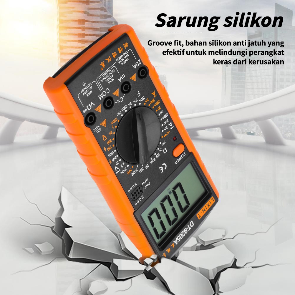 【 termasuk baterai】DT-9205A Avometer Multitester Alat Pengukur Multimeter Digital