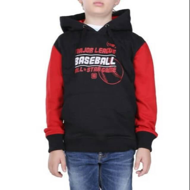 SALE JAKET ANAK LAKI-LAKI HOODIE ANAK COWOK WARNA HITAM USIA UMUR 6 7 8 9 10 11 12 TAHUN BASEBALL