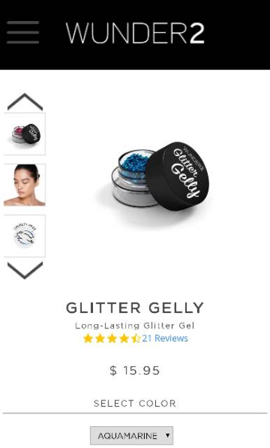 FULL SIZE WUNDER2 GLITTER GELLY warna AQUAMARINE