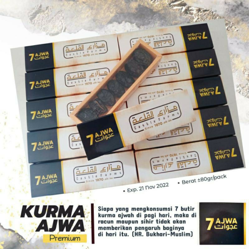 KURMA AJWA PREMIUM KEMASAN 7 BUTIR