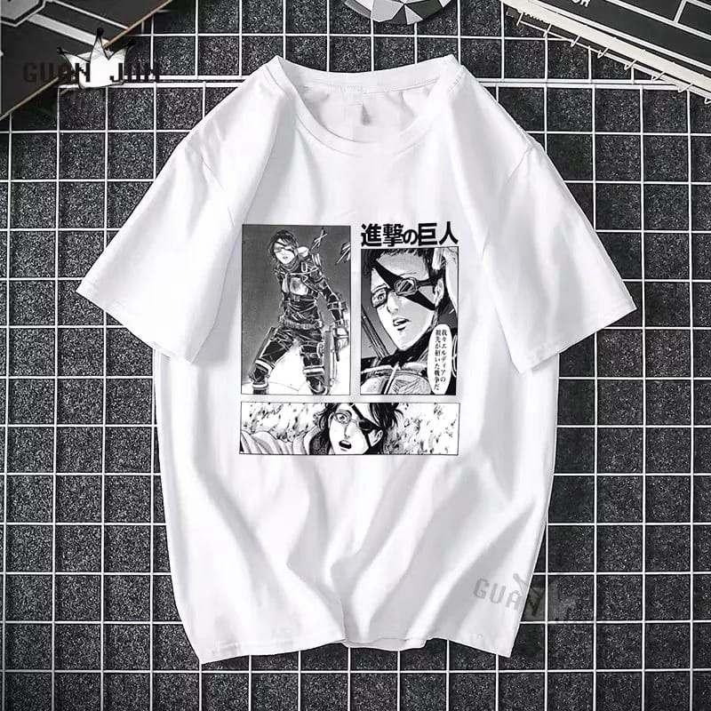 T shirt Baju kaos Levi Ackerman Rivaille Anime Shingeki No Kyojin Attack On Titan Kaos Anime Attack On Titan Levi Ackerman Mikasa Eren Big Size Kaos Anime Eren Yeiger Attack On Titan Aot Baju Anime Aot Anak Laki laki umur 10 Kaos Anime Aot Murah Anak