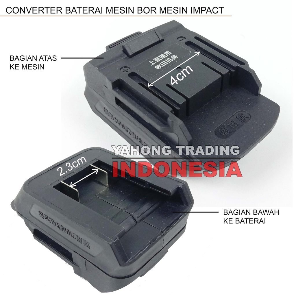 Adapter Converter Konverter Sambungan Baterai Batere Impact Drill Bor