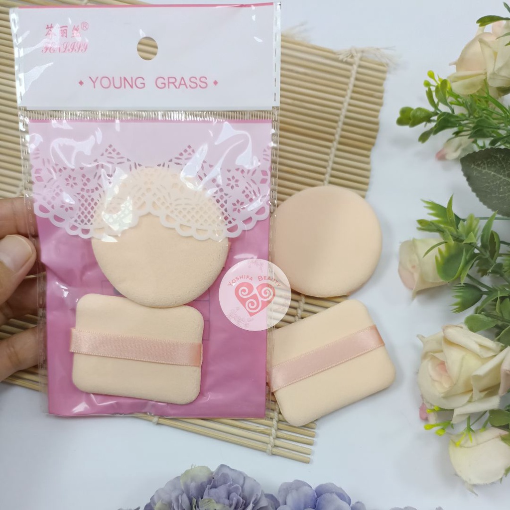 Spon Bedak 2in1 | Spon Bedak Kering 2 in 1 | Spon Bedak Bulat Persegi
