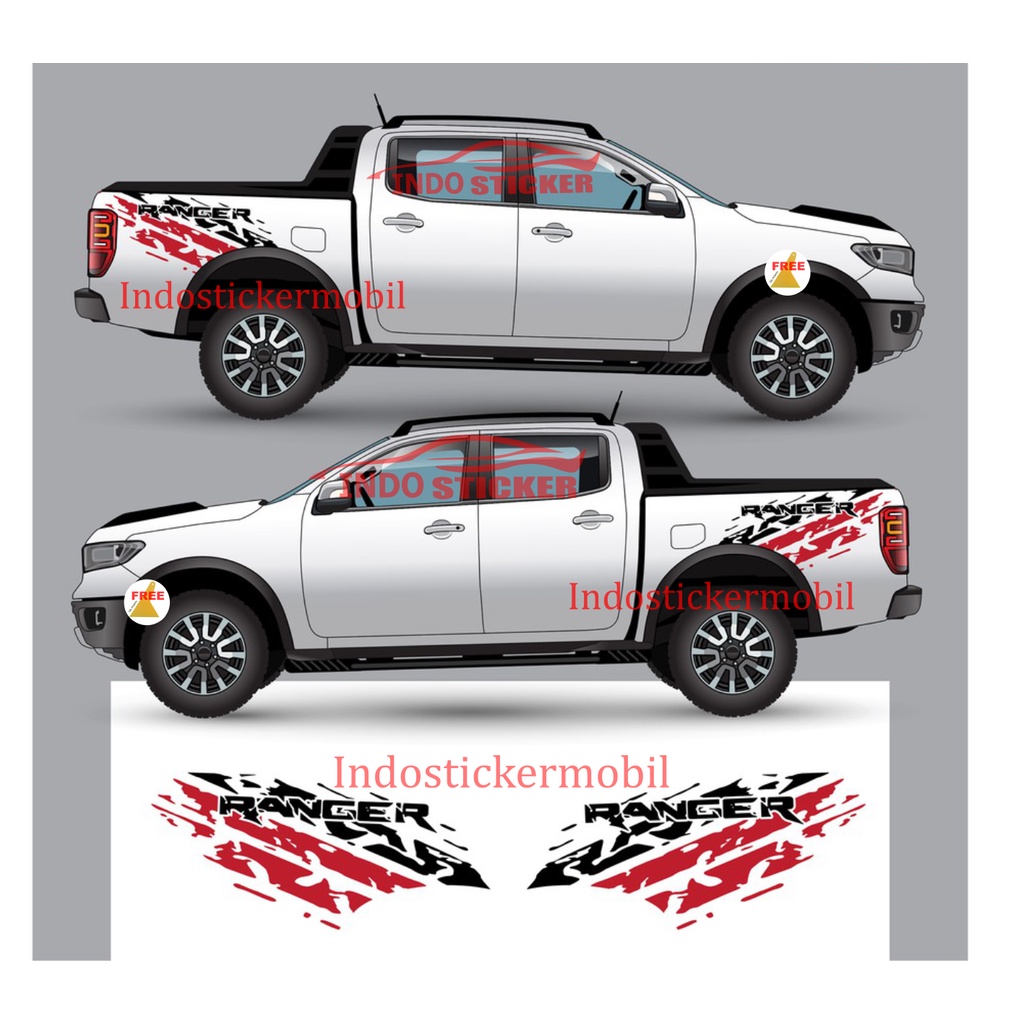 CUTTING STICKER MOBIL FORD RANGER STIKER BAK SAMPING MOBIL RANGER