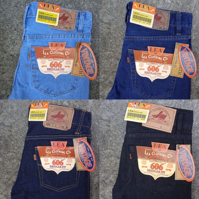 Celana Jeans Pria LEA 606 Grade Original Standar Reguler Model Panjang 28 sampai 38 Denim Distro