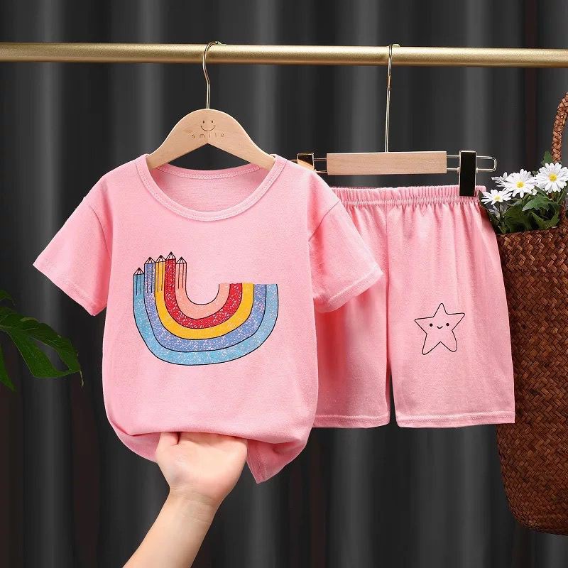 Setelan bayi / pakaian Anak Setelan pendek Anak 0-2 tahun / Setelan Anak Setelan bayi Baju bayi Setelan bayi kembar Setelan pendek UNISEX