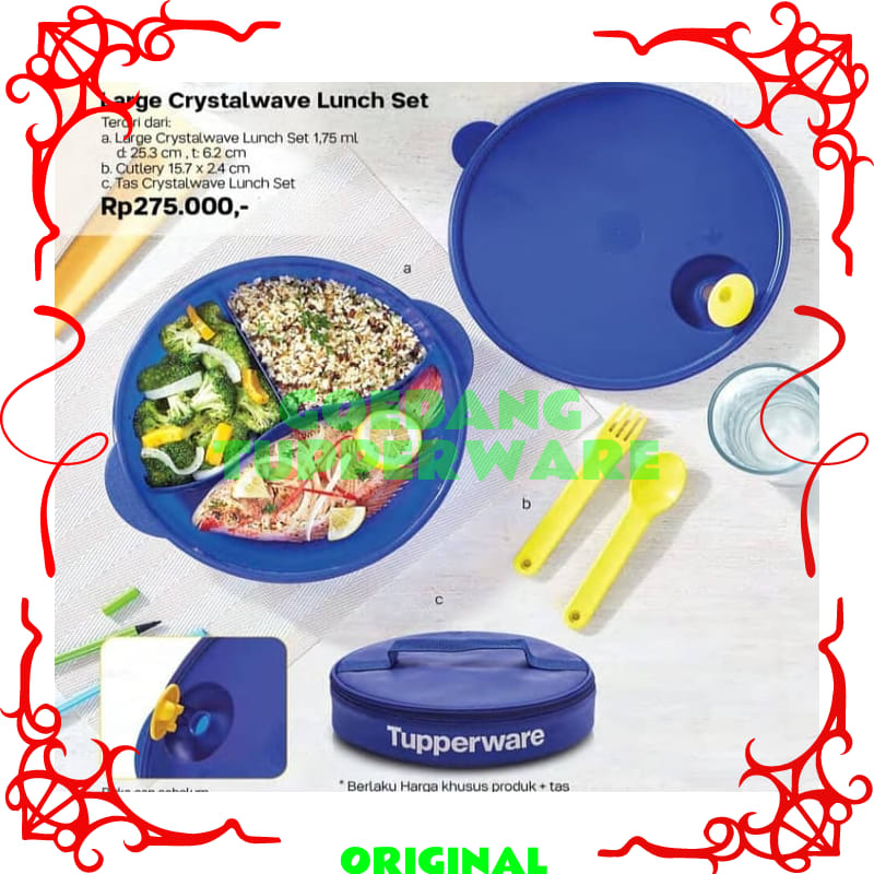 Lunch Box Tupperware Original-Set Tempat Makan Plastik Tebal Anak-Bento Box