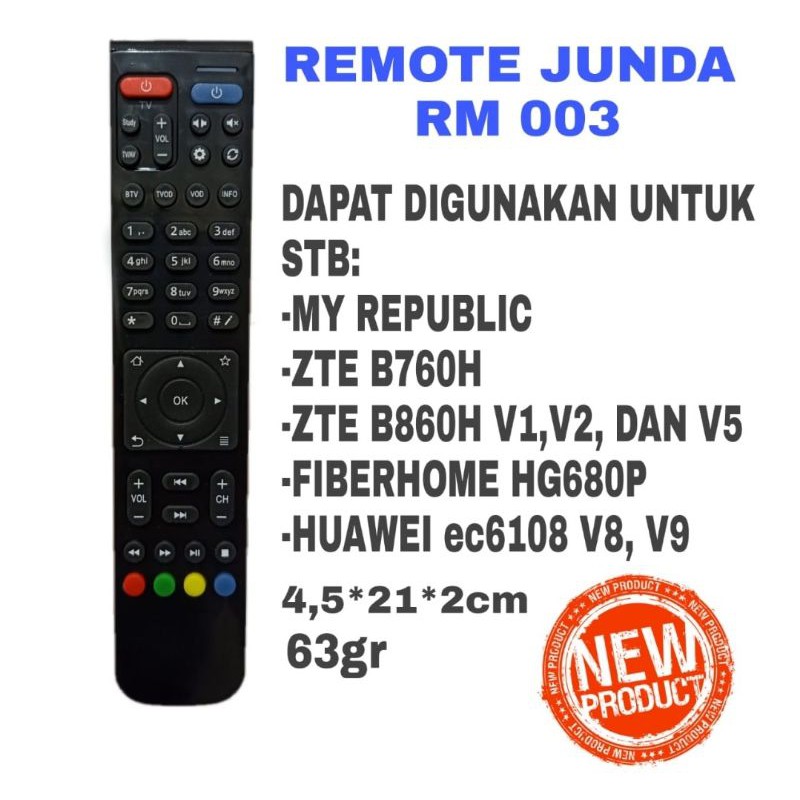 Remote STB Huawei Ec6108V9 V8 My Republik HG680-P B860H B760H V1 V2 V5 Junda RM-003