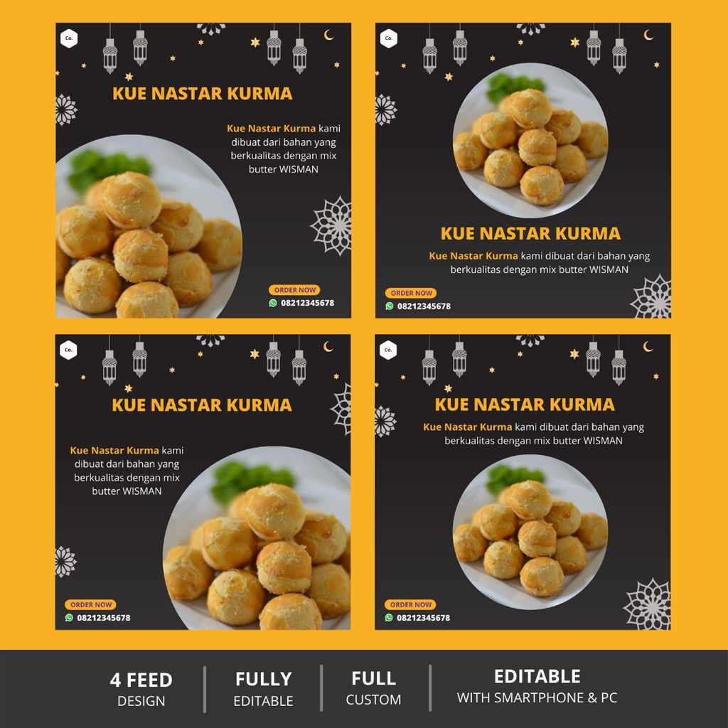 Template Canva Premium Tema Roti Nastar | Shopee Indonesia