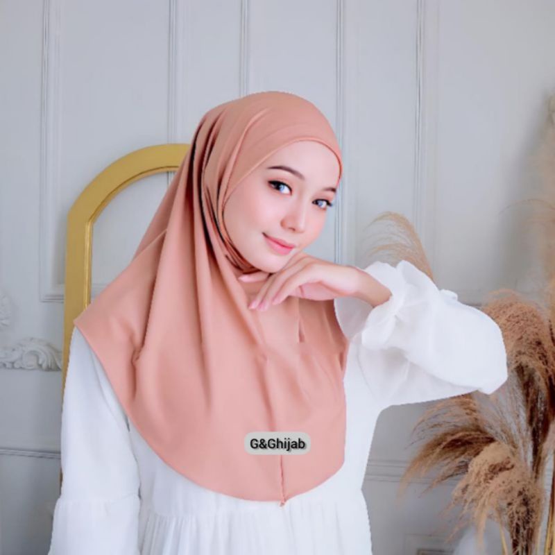 JILBAB BERGO HAMIDAH NON PET | KHIMAR DAISY INSTAN | BERGO MALAY JERSY PREMIUM