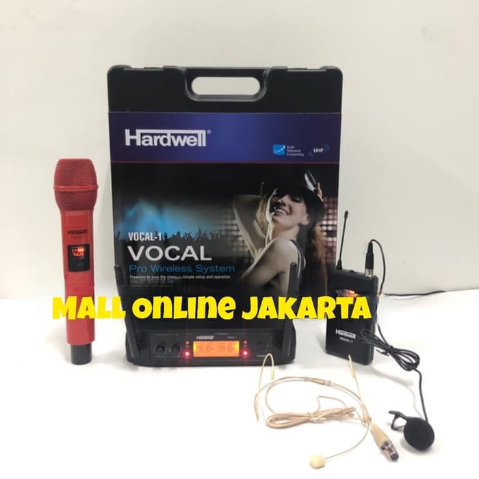 Mic Wireless Hardwell vocal 1 handle clip on headset microphone jepit