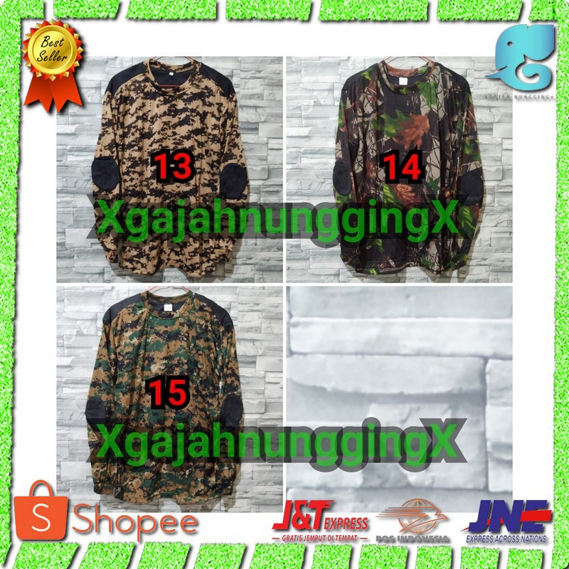 KAOS LORENG CAMO ARMY Lengan Panjang MURAH BANDUNG