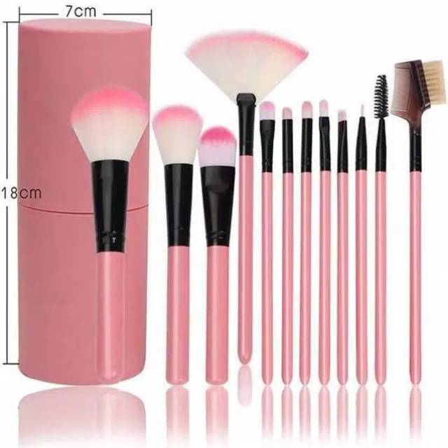 Medan Termurah Best seller Brush Set isi 12pcs Tabung Kuas Makeup Rias