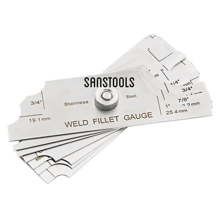 Weld Fillet Gage 7pcs Welding Gauge Alat Ukur Sisi Las 7 Blade Shopee Indonesia
