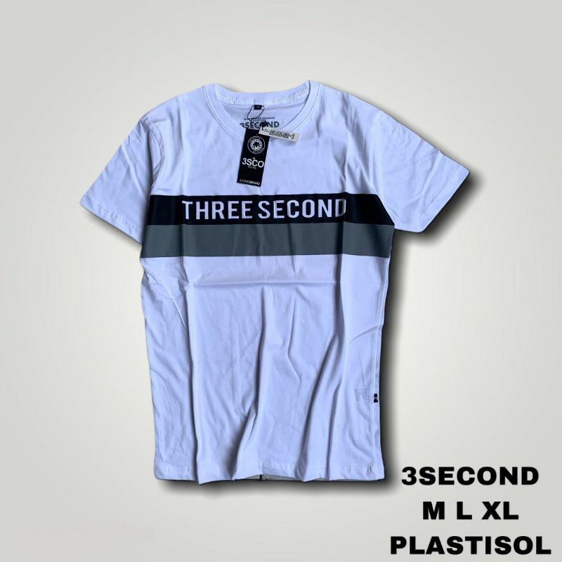 KAOS DISTRO KEREN THREE SECOND BEST SELLER STRIPE