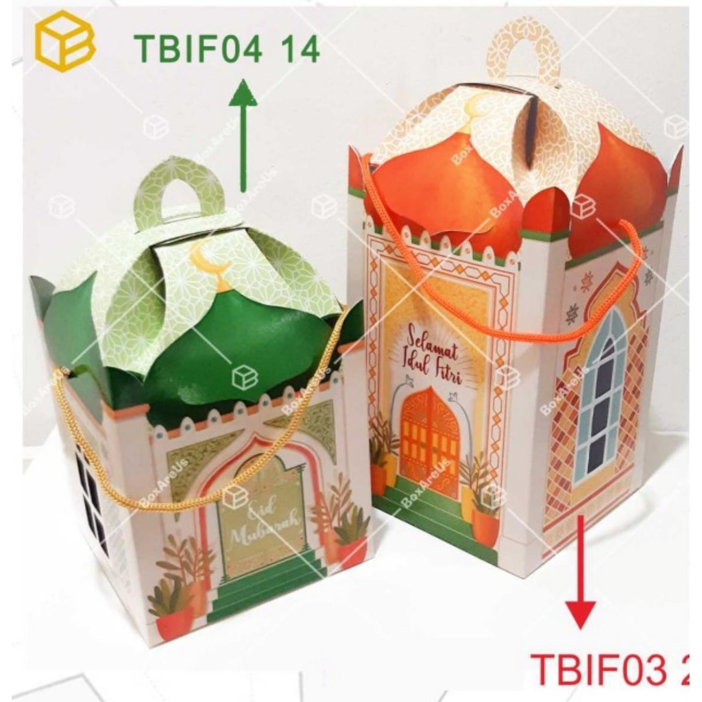 Dus Toples Lebaran Kubah Hijau TBIF04 - Box Toples Lebaran - Gosend/Grab Only!!