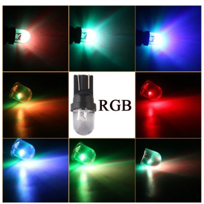 Lampu Led Sen Sein Colok T10 7 Multi Warna RGB Bulb Kedip Mobil Motor