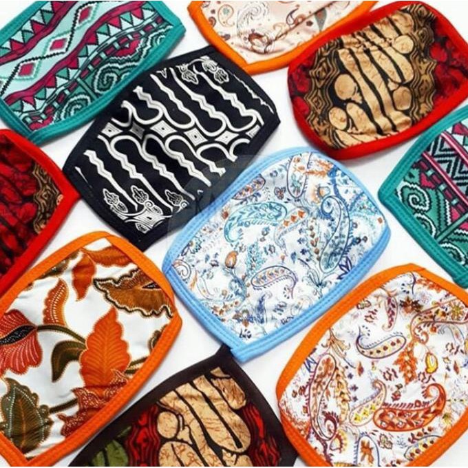 Masker Kain Batik Solo (10 Pcs) Mentarieka_Shop