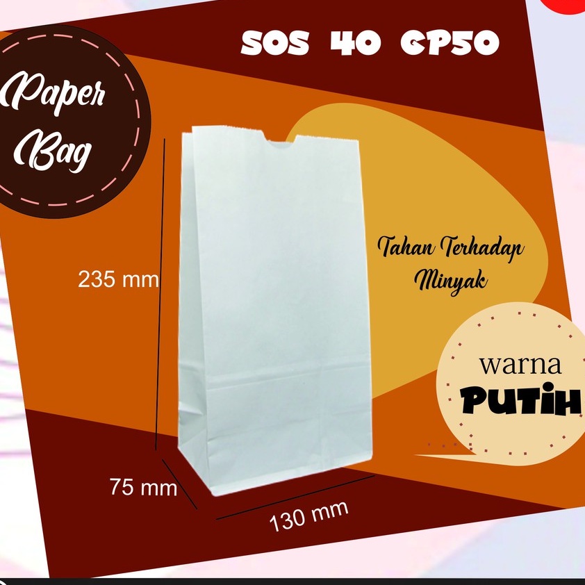 

PAPER BAG SOS40 GP 50 THEMA PACK ( 1 PACK ISI 100PCS )