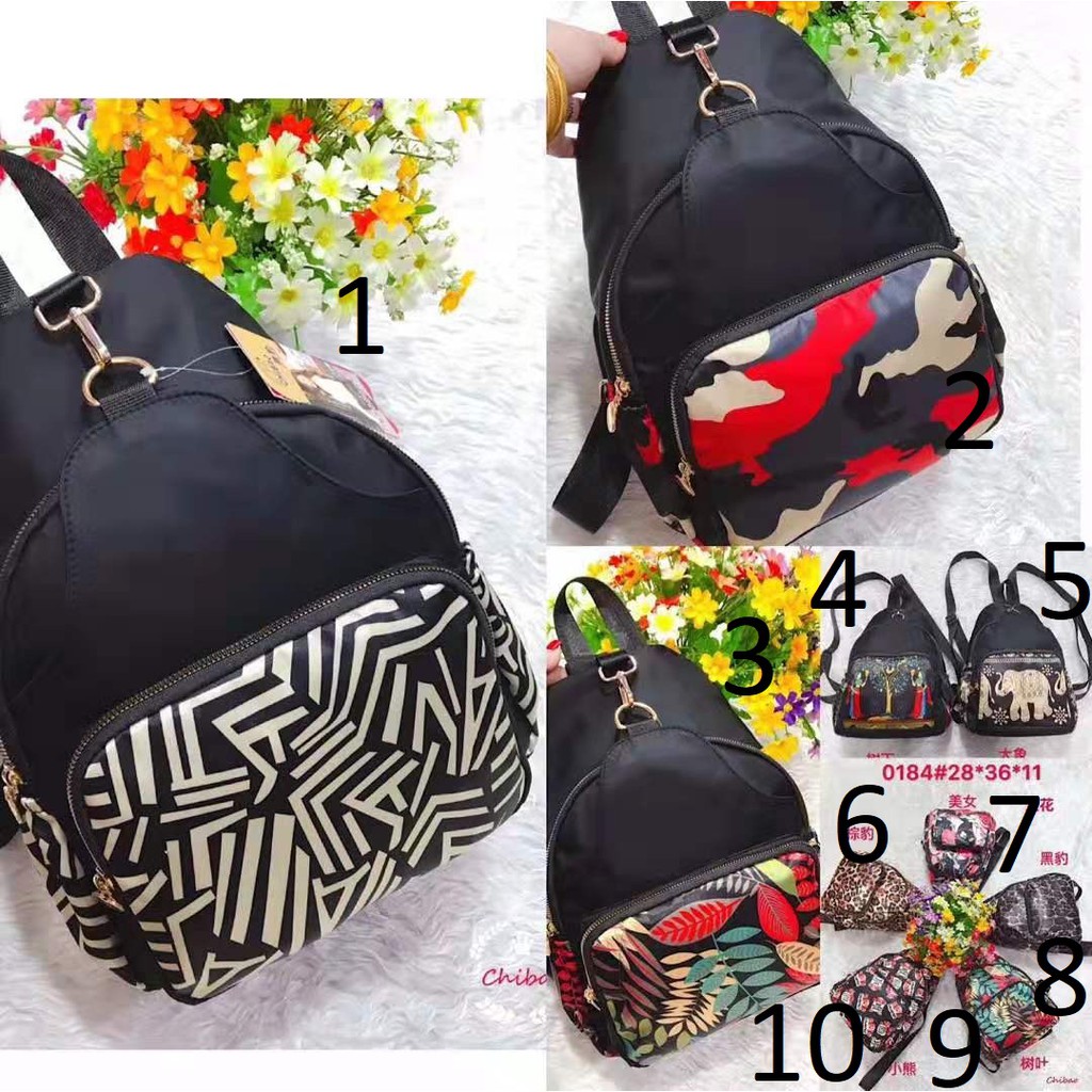 Tas Wanita Import Jinjing dan Ransel CHIBAO Mini CB0184 0184 CB0180 180 Motif Campur Bahan Parasut K