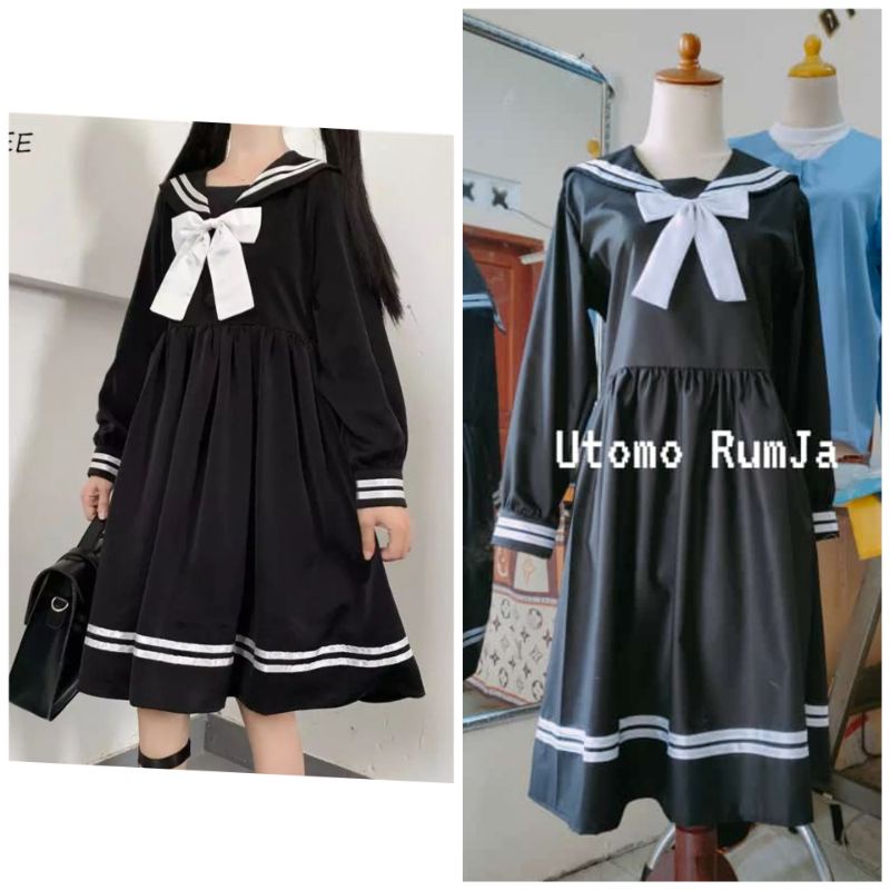utomorumja Seifuku Dress Seragam Sekolah Jepang Harajuku Style Gothic Lolita Dress