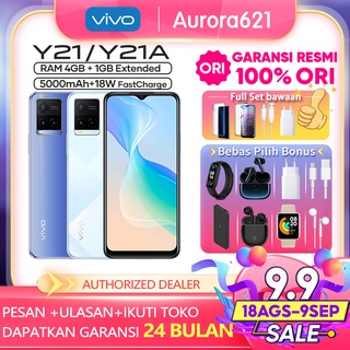 Jual VIVO Y21 Vivo Y21A RAM 4GB+1GB ExtenDed ROM 64GB GARANSI RESMI